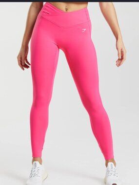 Gymshark Crossover Leggings Pink Bright Fuchsia sz Small